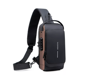 Mochila Antirrobo - Pechera Morral con Clave Impermeable Con puerto USB