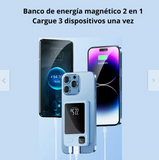 Power Bank Magnético SUPER Carga Inalámbrica 15000mAh CP01 - Negro