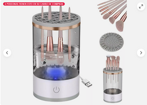 Limpiador de brochas de maquillaje eléctrico 3 en 1